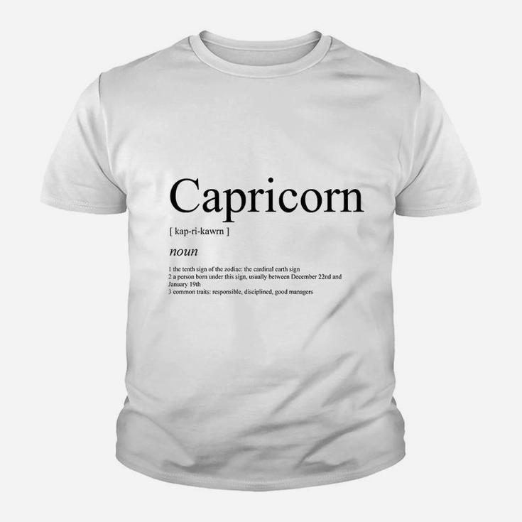 Capricorn Astrological Sign Definition Zodiac Kid T-Shirt