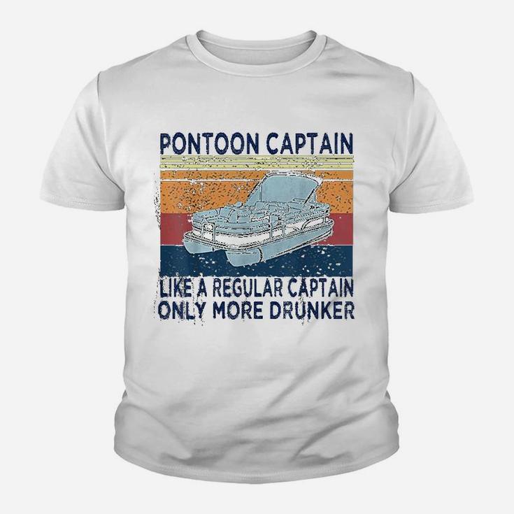 Captain Like A Regular Captain Only More Drunk Boat Kid T-Shirt
