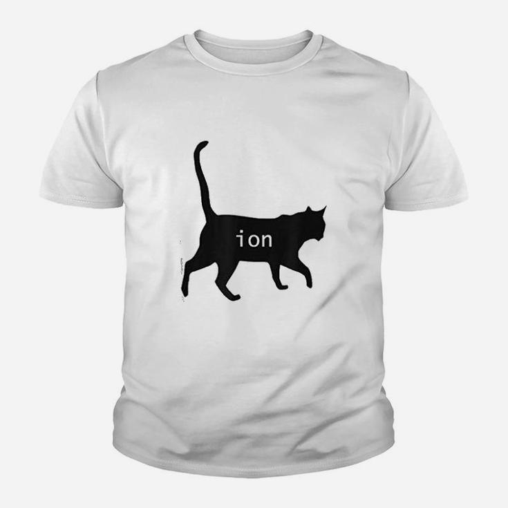 Cation Joke Cute Science Cat Funny Chemistry Teacher Gift Kid T-Shirt