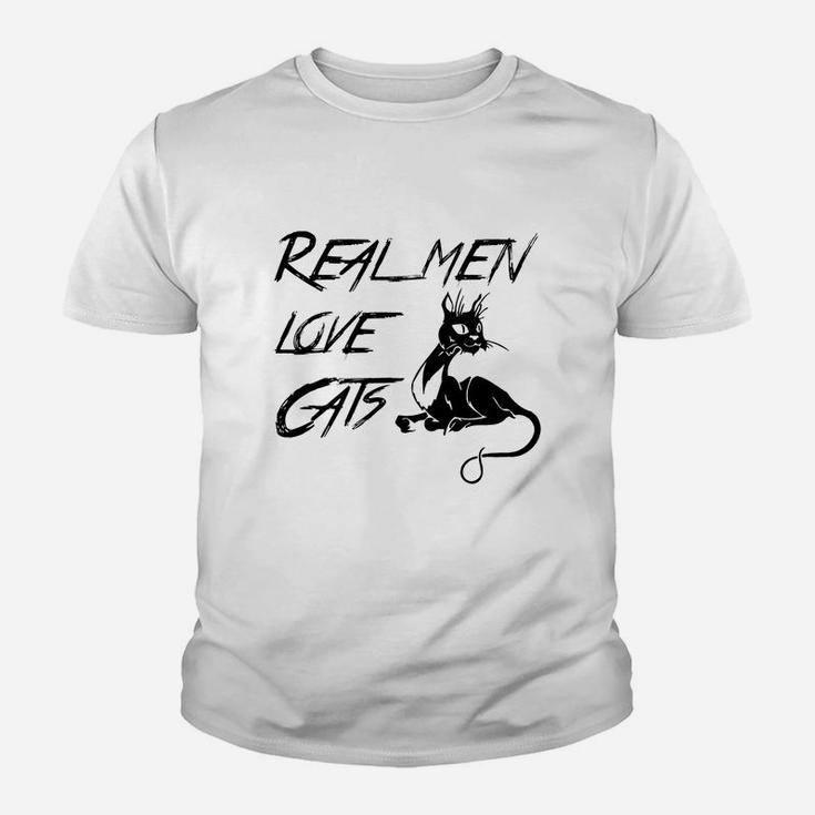 Cats Real Men Love Cats Kid T-Shirt