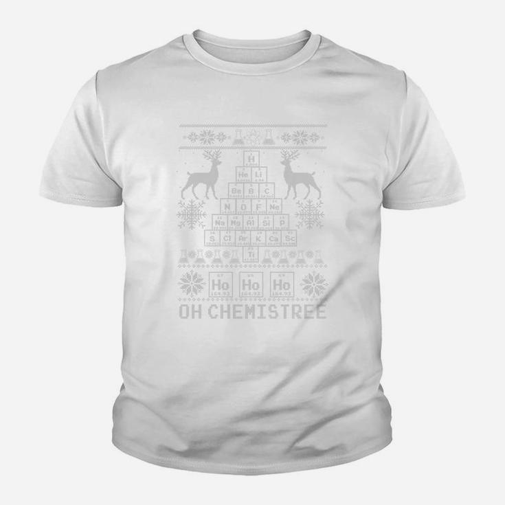 Chemist Tree Oh Chemistry Tree Ugly Christmas Sweater Kid T-Shirt