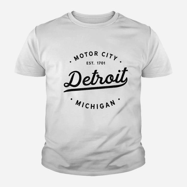 Classic Retro Vintage Detroit Michigan Motor City Kid T-Shirt
