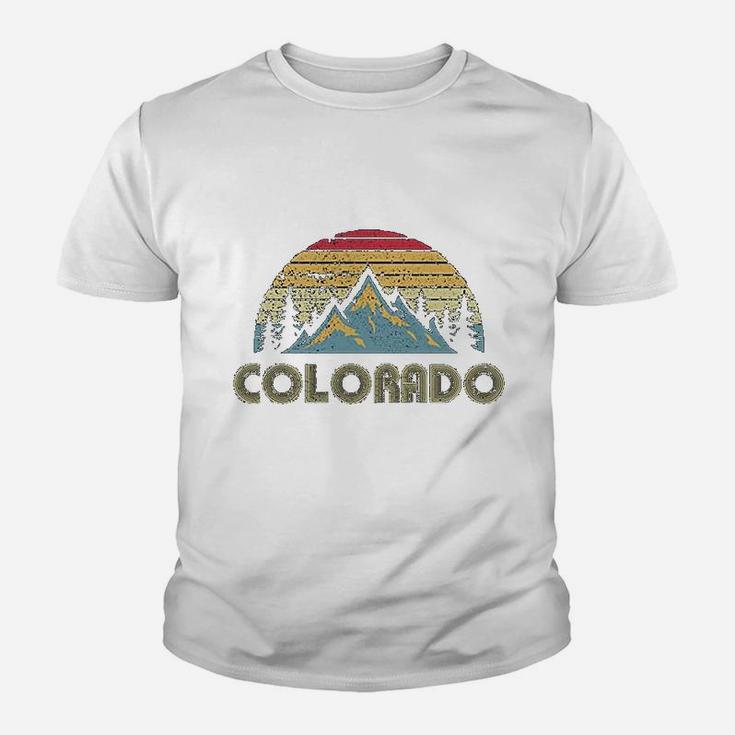 Colorado Retro Vintage Mountains Nature Hiking Kid T-Shirt