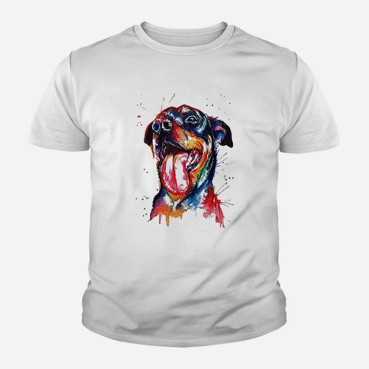 Colorful Rottweiler Dog Lovers Kid T-Shirt
