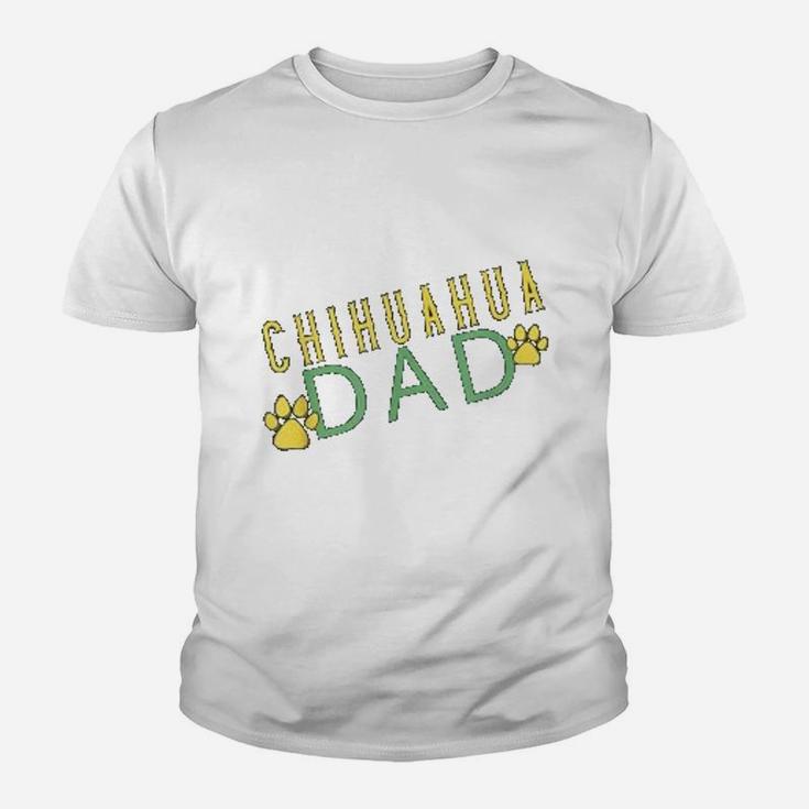Cool Chihuahua Dad Dog Paw Print Gift Kid T-Shirt