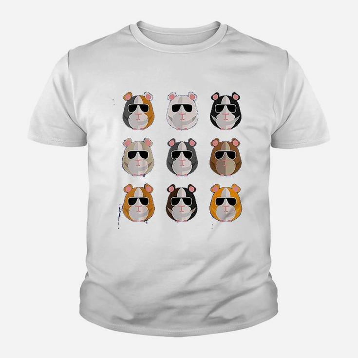 Cool Guinea Pigs With Sunglasses Pets Small Animal Gift Kid T-Shirt