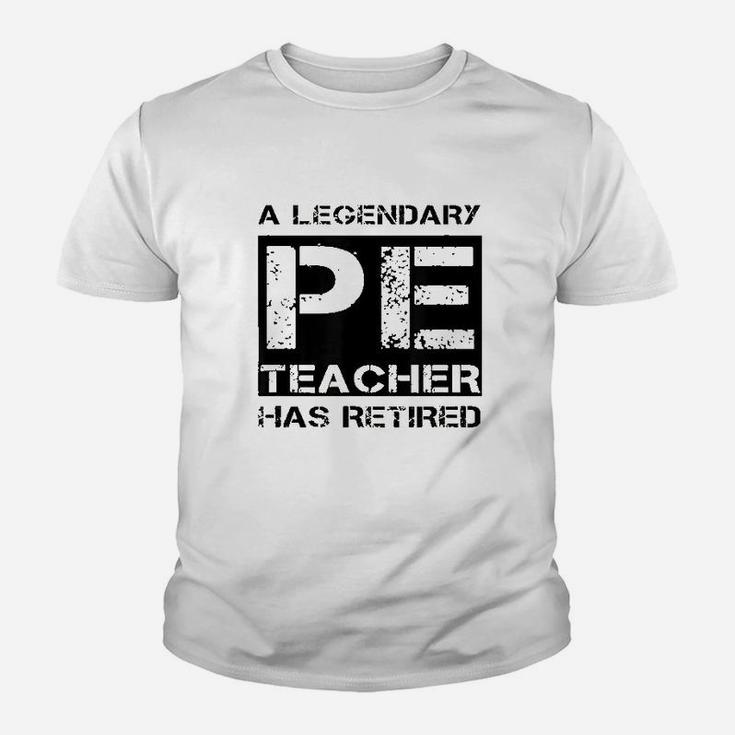 Cool Retired Pe Teacher Retirement Gift Physical Education Kid T-Shirt