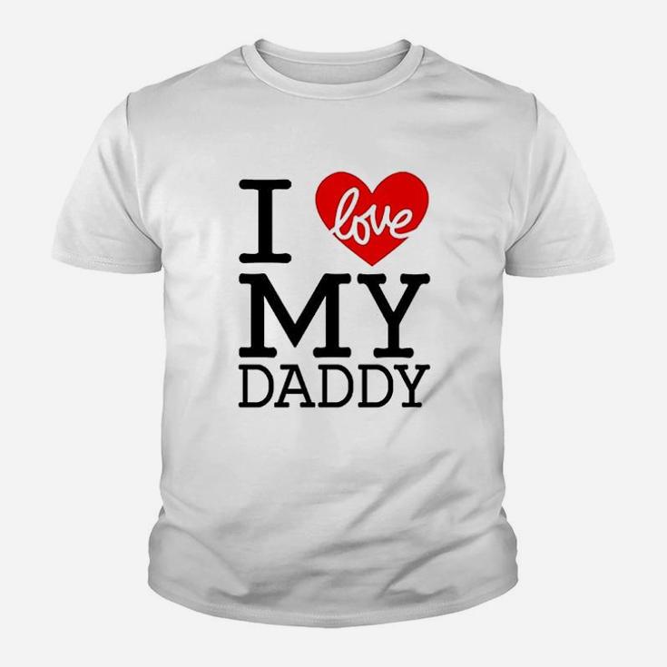 Cute Baby Boy And Baby Girl I Love My Daddy Kid T-Shirt