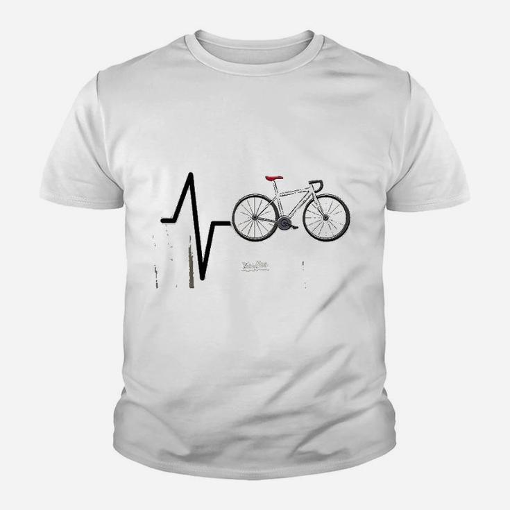 Cycling Heartbeat Cycling Themed Funny Cycling Lovers Kid T-Shirt