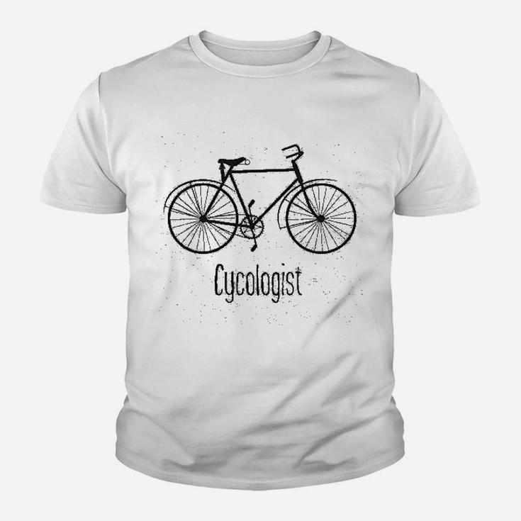 Cycologist Funny Psychology Biking Cyclist Gift For Biker Graphic Kid T-Shirt
