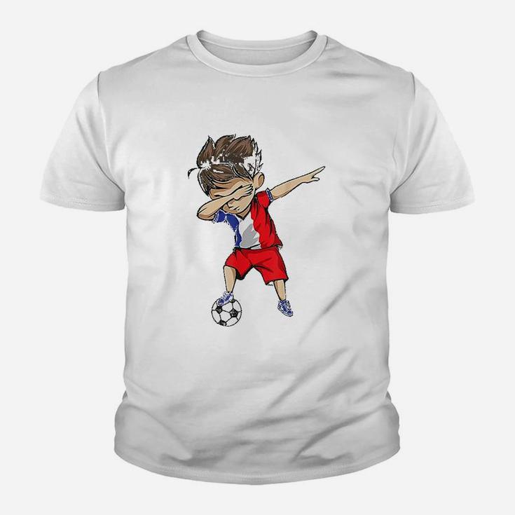 Dabbing Soccer Boy France Jersey French Football Kid T-Shirt