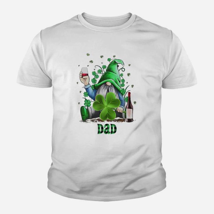 Dad Funny Gnome St Patricks Day Matching Family Gift Kid T-Shirt