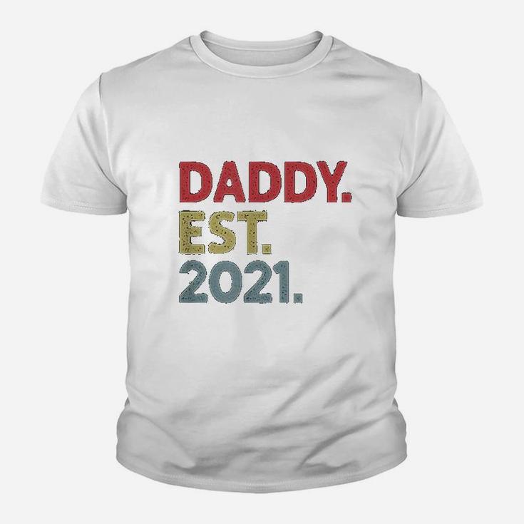 Daddy Est 2021 Established 2021 Gift For New Dad To Be Kid T-Shirt