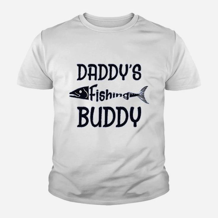 Daddys Fishing Buddy Fisherman Dad Father Day Kid T-Shirt