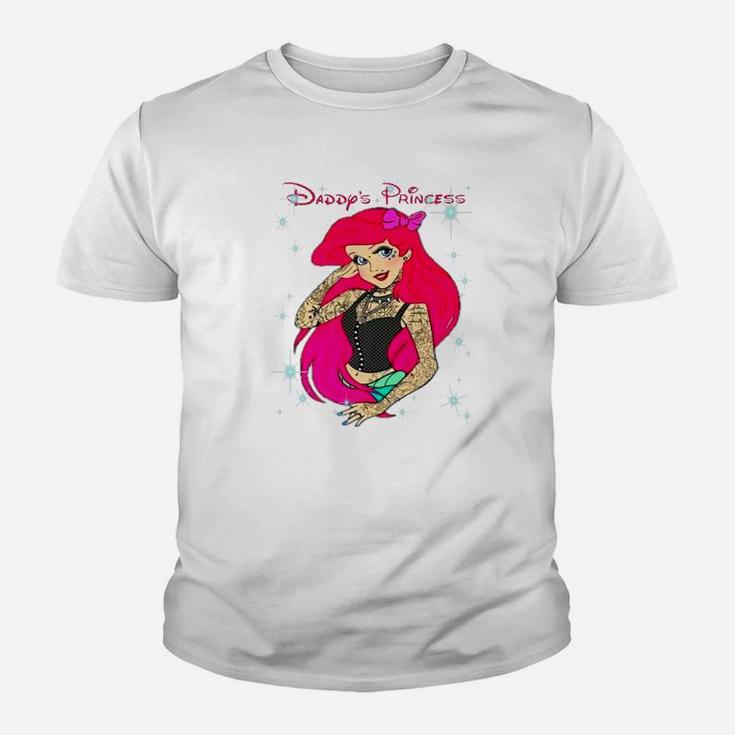 Daddys Girl Tattooed Modern Bold Strong Princess Kid T-Shirt