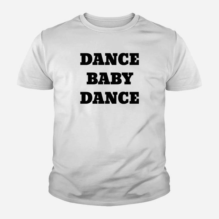 Dance Baby Dance Herren Kinder Tshirt in Schwarz auf Weiß, Tanzmotiv