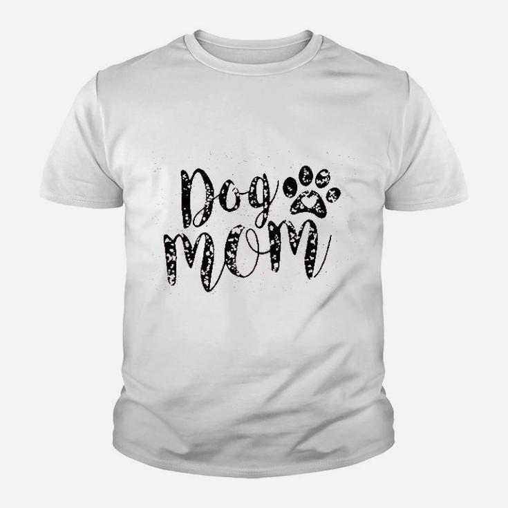 Dog Mom Funny Puppy Paws Kid T-Shirt