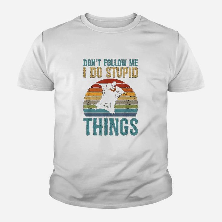 Dont Follow Me I Do Stupid Things Wingsuit Skydiving Kid T-Shirt