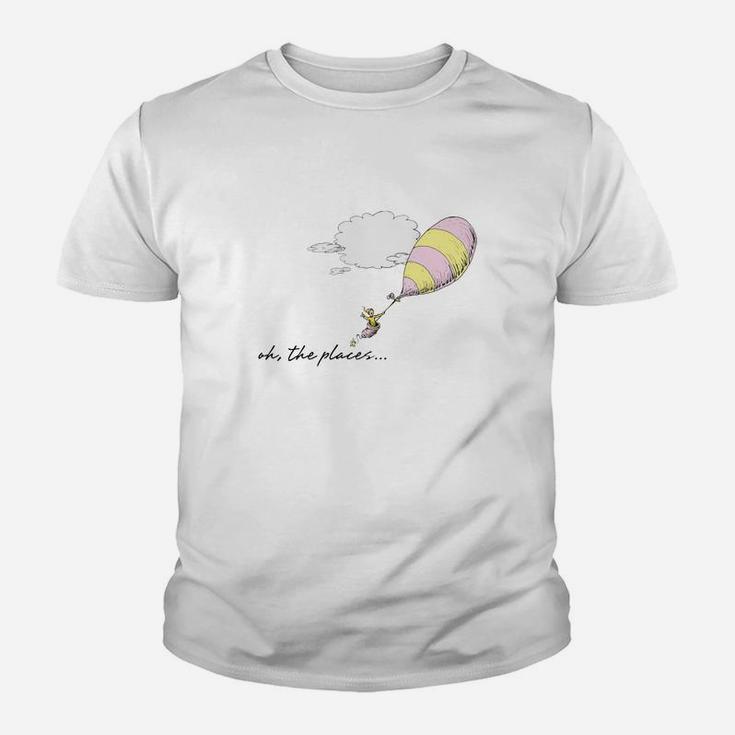 Dr Seuss Oh The Places You'll Go Oh, The Places Balloon Kid T-Shirt