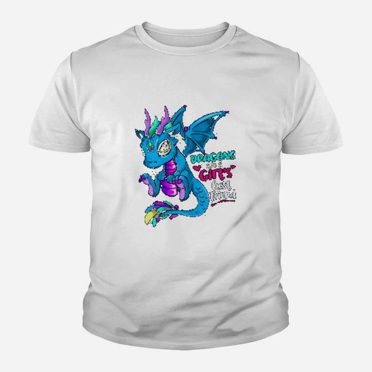 Dragons Are A Girls Best Friend Friends Gift Kid T-Shirt