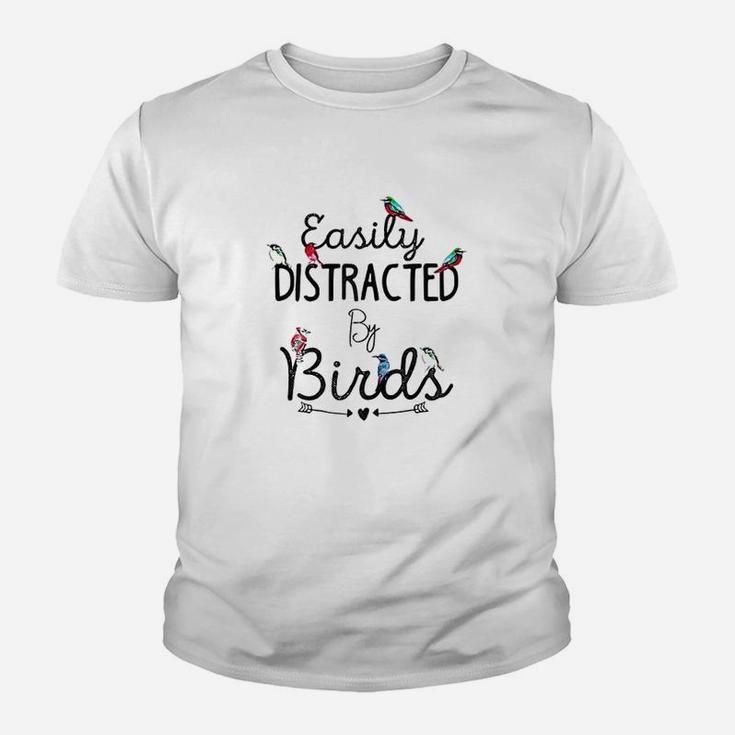 Easily Distracted By Birds Cute Birds Kid T-Shirt