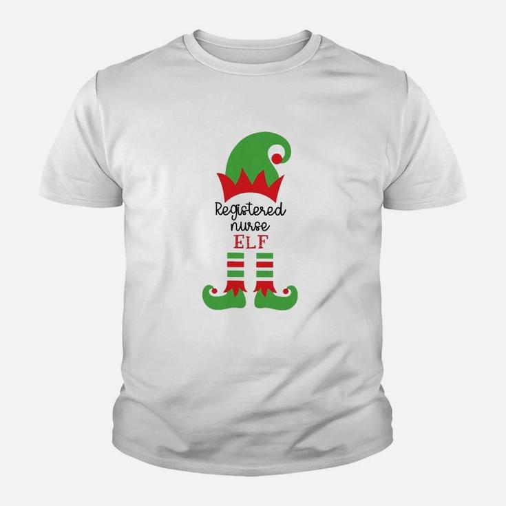 Elf Registered Nurse Elf Christmas Rn Kid T-Shirt