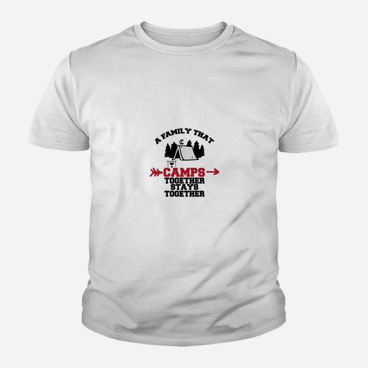 Familien-Camping Kinder Tshirt Zusammen Campen Bindet - Weißes Tee