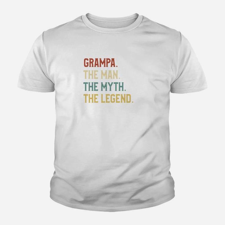 Fathers Day Shirt The Man Myth Legend Grampa Papa Gift Kid T-Shirt