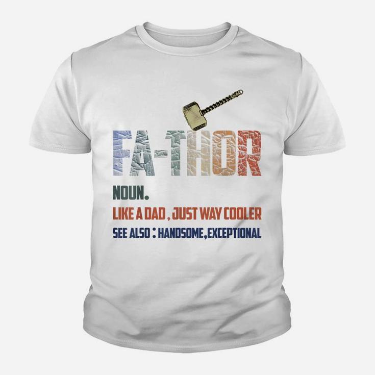 Fathor Viking Mjolnir Dad Father8217s Day Kid T-Shirt