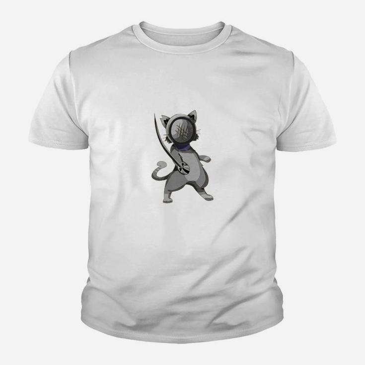 Fencing Cat Funny Fencing Kid T-Shirt