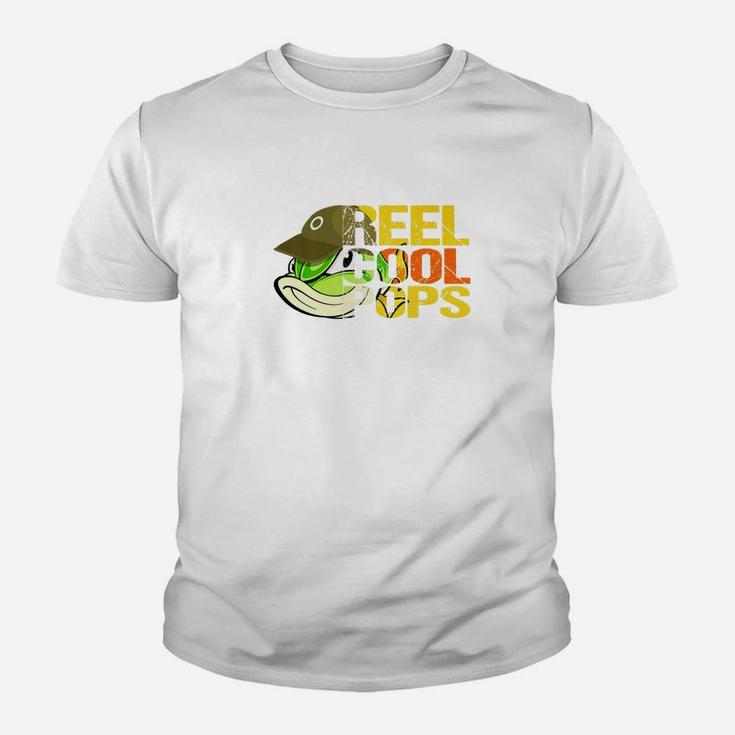 Fishing Reel Cool Pops Fathers Day Gift For Husband Or Dad Premium Kid T-Shirt