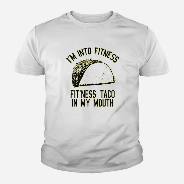 Fitness Taco Funny Gym Cool Humor Graphic Muscle Kid T-Shirt