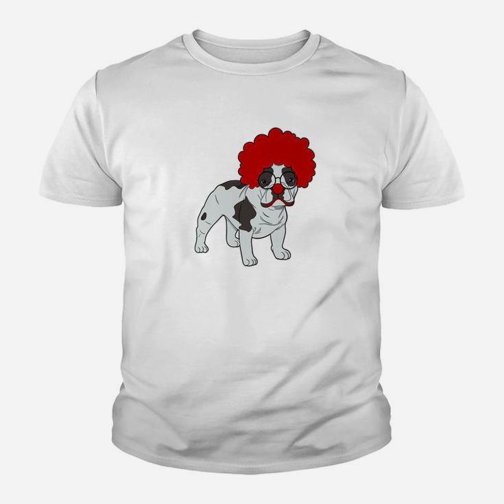 French Bulldog Clown Funny Frenchie Dog Lover Gift Kid T-Shirt