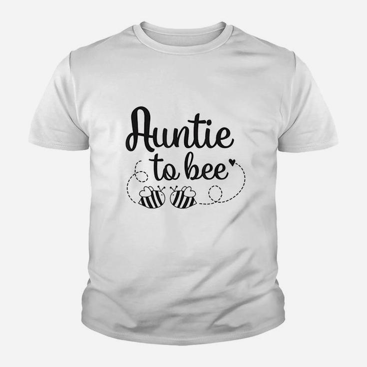 Funny Auntie To Bee Twins Pregnancy Announcement Bumble Bee Kid T-Shirt