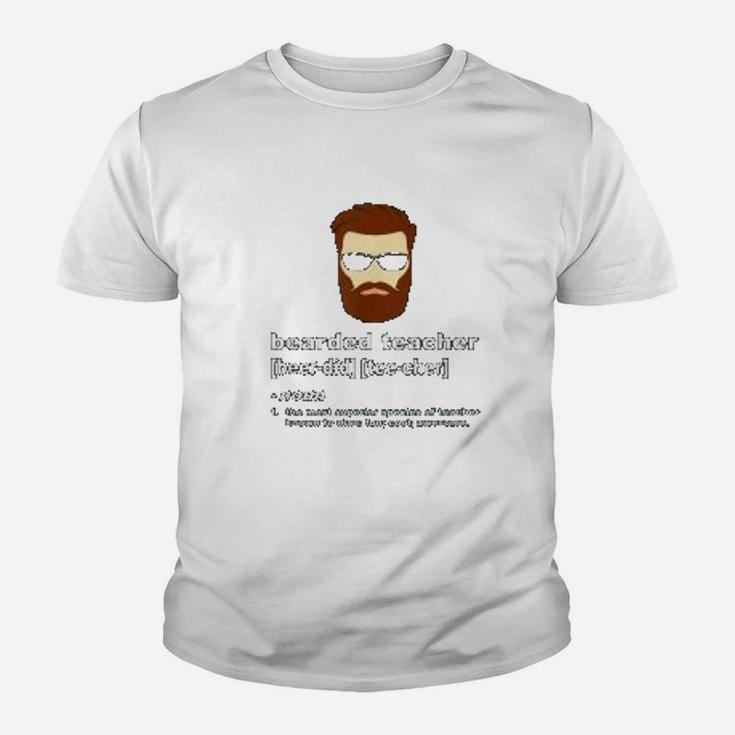 Funny Beard Teacher Teachers Day Kid T-Shirt