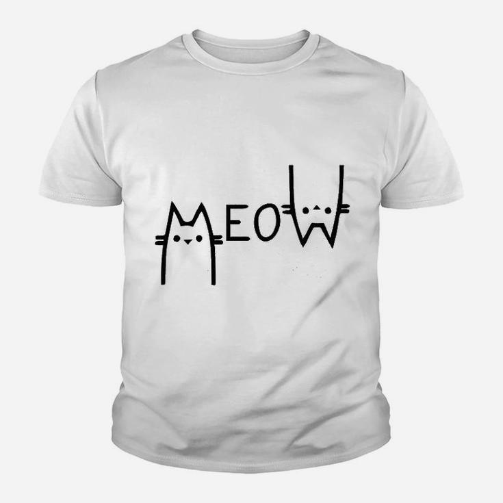 Funny Cat Lover Meow Kid T-Shirt
