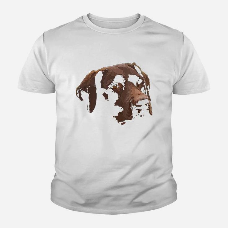 Funny Chocolate Lab Labrador Retriever Dog Head Kid T-Shirt