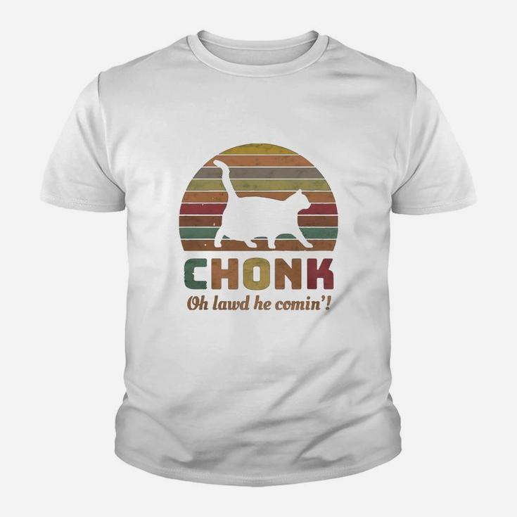 Funny Chonk Scale Cat Meme Memes Kid T-Shirt