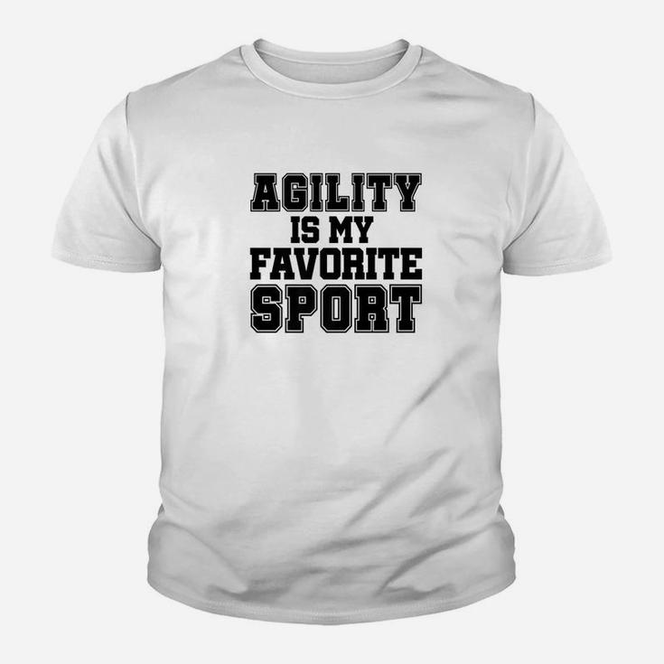 Funny Dog Agility Is My Favorite Sport Handler Kid T-Shirt