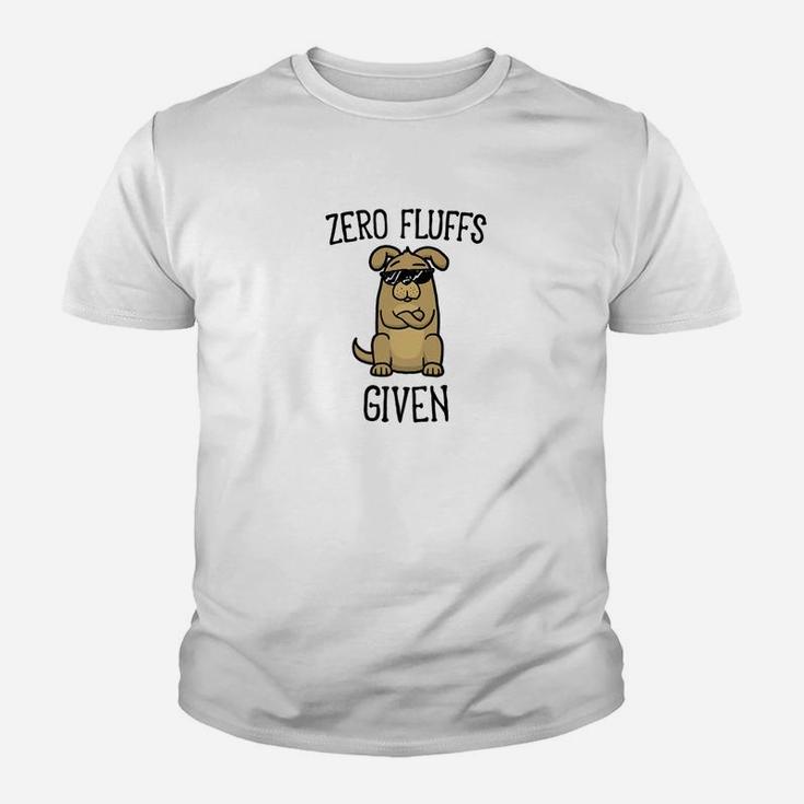 Funny Dog Lovers Zero Fluffs Given Punny Gifts Pun Kid T-Shirt