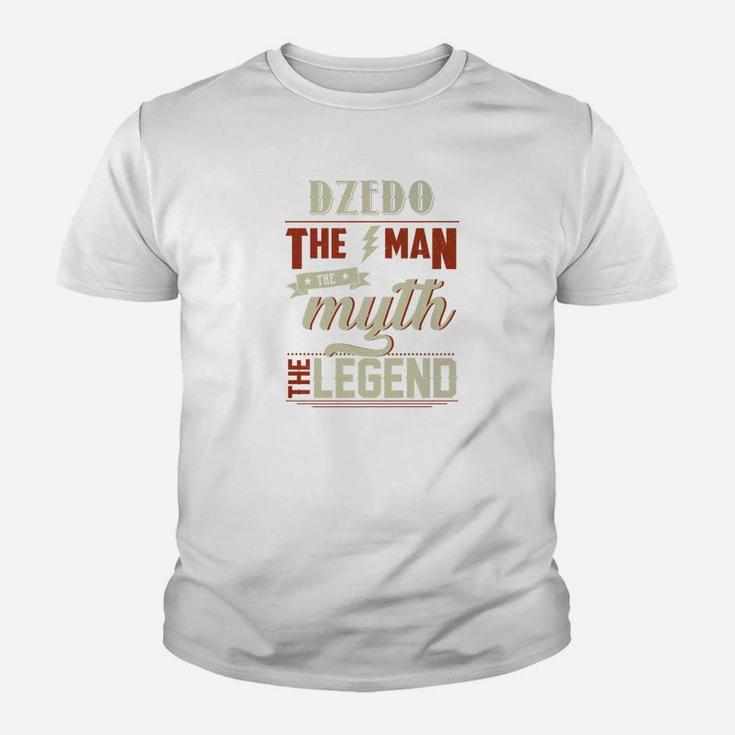 Funny Fathers Day Gifts Grandpa Dzedo The Man Myth Legend Premium Kid T-Shirt