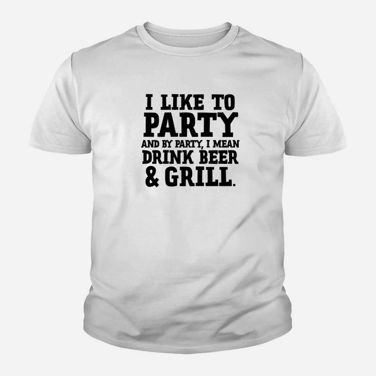Funny Grill Smoking Father Gift Bbq Grilling Dad Gift Kid T-Shirt