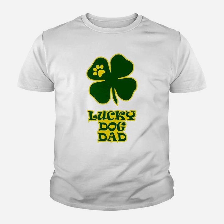 Funny Lucky Saint Patricks Day Lucky Dog Dad Kid T-Shirt