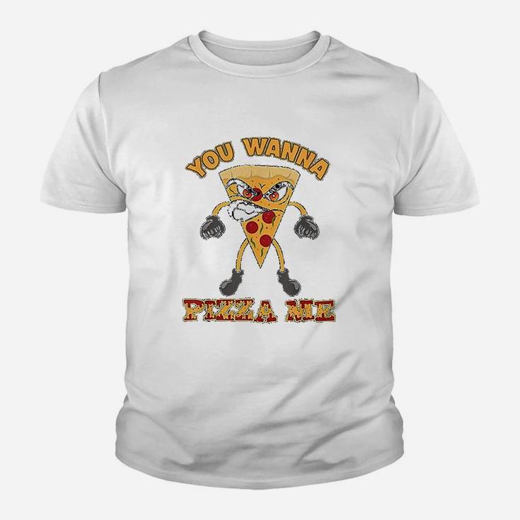 Funny Talking Pepperoni Pizza You Wanna Pizza Me Kid T-Shirt