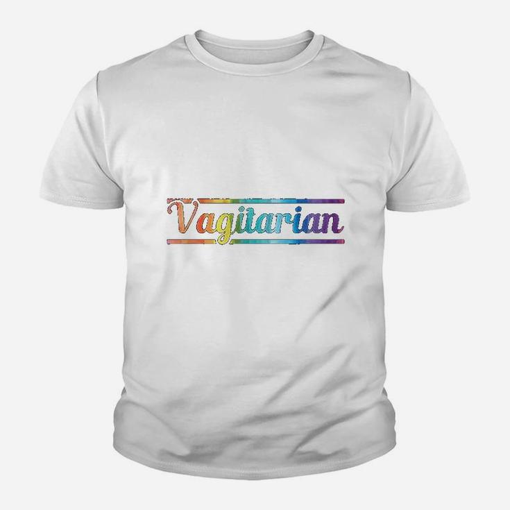 Funny Vagitarian Lesbian Gay Couple Valentine's Day Lgbt Kid T-Shirt