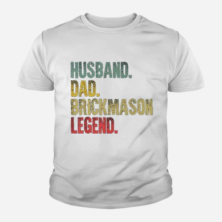Funny Vintage Husband Dad Brick Mason Legend Kid T-Shirt
