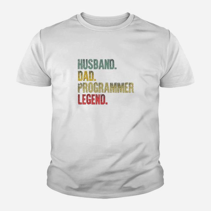 Funny Vintage Husband Dad Programmer Legend Retro Kid T-Shirt