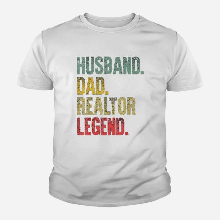 Funny Vintage Husband Dad Realtor Legend Retro Kid T-Shirt