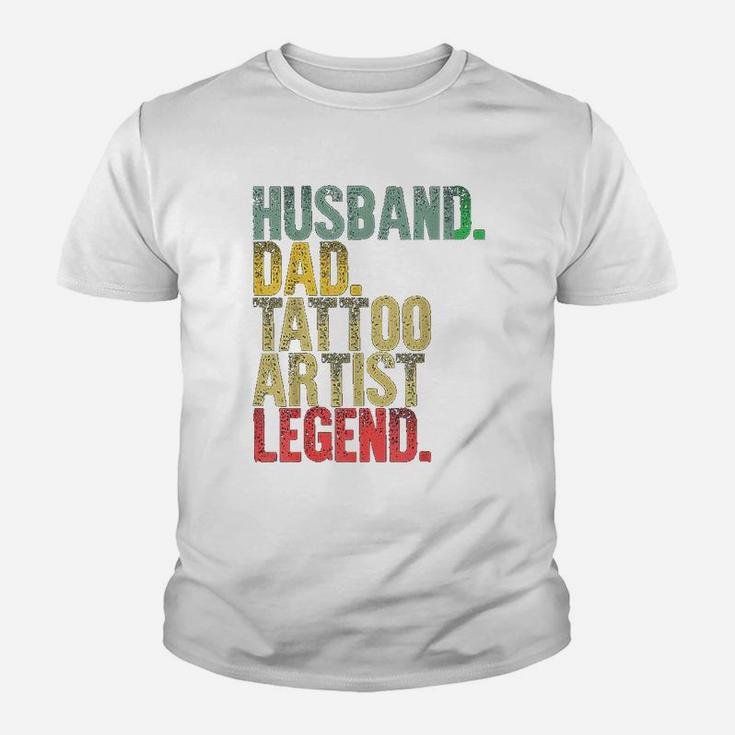 Funny Vintage Husband Dad Tattoo Artist Legend Retro Kid T-Shirt