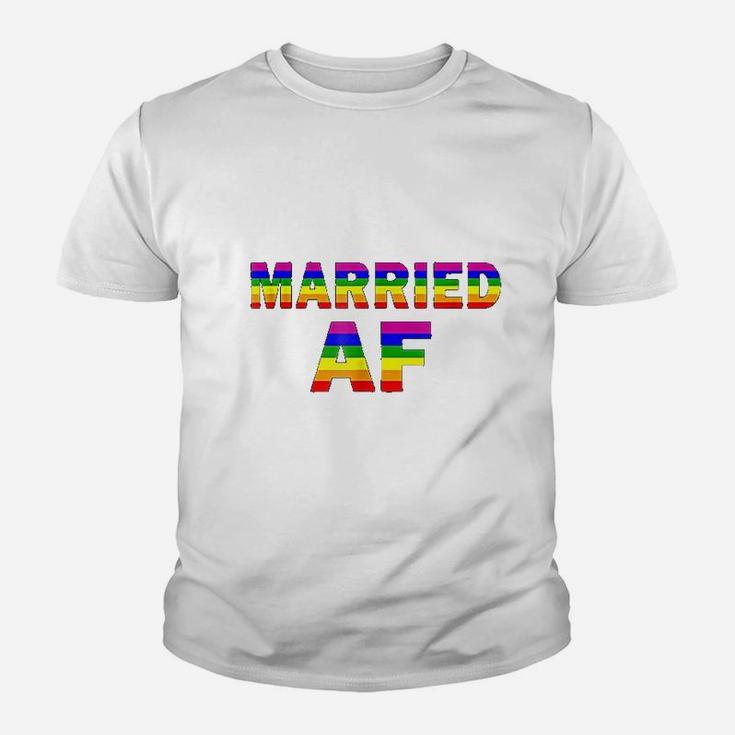 Gay Pride Married Af Marriage Equality Lgbt Lesbian Kid T-Shirt
